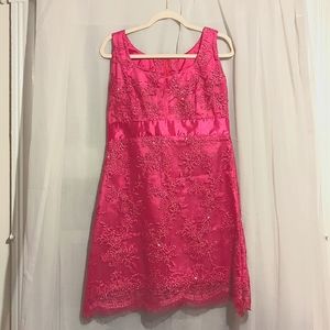 Vintage Pink Spring Beaded Bejeweled Short Dress, Lover Era Taylor Swift Outfit